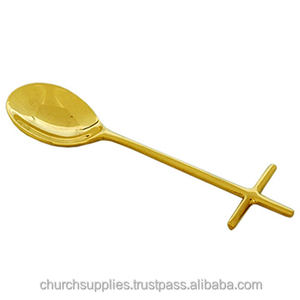 Cuillère à encens en laiton à poignée croisée IS1002 Premium pour bougies Premium - Product Image 1