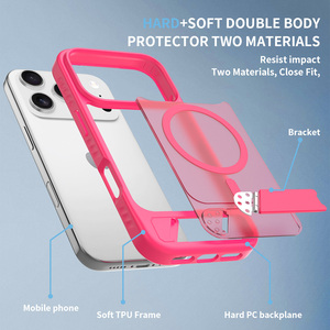 Funda <span class=keywords><strong>de</strong></span> Lujo 2026 con Soporte Magnético para iPhone 17 Pro Max, Carcasa Rígida <span class=keywords><strong>de</strong></span> TPU y PC, Acabado Mate Esmerilado, Fundas para iPhone - Product Image 6