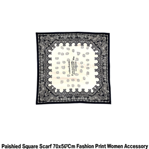 Pañuelo Cuadrado Paisley 70x70cm con Estampado de Moda, Accesorio para Mujer - Product Image 3