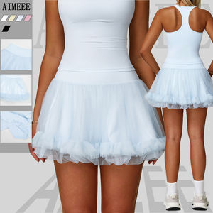 Pakaian olahraga wanita, rok tenis jala - Product Image 1