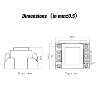 Transformateur à montage sur plaque scellé à l'époxy YHDC TE4825 15VA 110/220/230/380V AC, isolation de puissance classe B, faible bruit