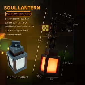 Lanterne Pixelisée LED Réglable Rechargeable 16 Couleurs avec Télécommande pour Espace Gaming, Décoration de Fête, Cadeau d'Anniversaire - Product Image 2