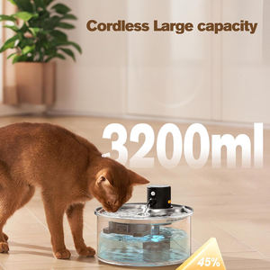 Fuente <span class=keywords><strong>para</strong></span> <span class=keywords><strong>gatos</strong></span> inalámbrica con <span class=keywords><strong>pilas</strong></span>, dispensador automático de agua <span class=keywords><strong>para</strong></span> mascotas, bebederos recargables con Sensor de movimiento múltiple - Product Image 4