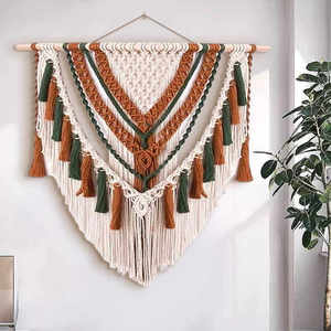 <span class=keywords><strong>Tapisserie</strong></span> <span class=keywords><strong>murale</strong></span> bohème à franges, tissée à la main au Maroc, pour la décoration intérieure des maisons d'hôtes et des salons, articles de décoration douce - Product Image 3