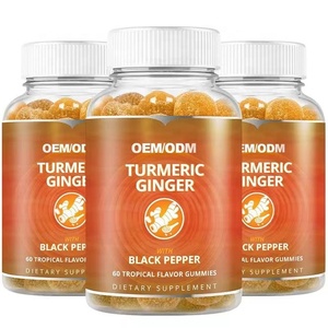 Bonbons Gélifiés de Haute Qualité à la <span class=keywords><strong>Vitamine</strong></span>, au Gingembre et au Curcuma, avec Biotine, pour Renforcer les Défenses Immunitaires et Améliorer la Santé de la Peau – Gummies au Curcuma - Product Image 1
