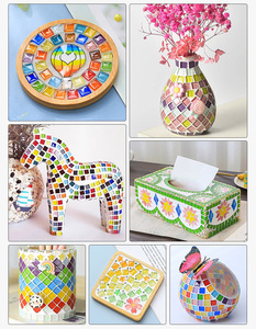 Glue Down Square Tiny Mosaic Tile Hobbies Children Handmade Crystal Craft for Bathroom Kitchen Home Decoration DIY Art Project - Product Image 3