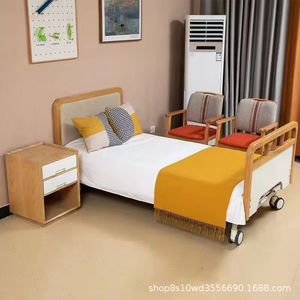 Manual Nursing <b>Bed</b> With <b>Adjustable</b> Backrest For Elderly And Paralyzed Patients Home Use Bedroom Study - Product Image 4