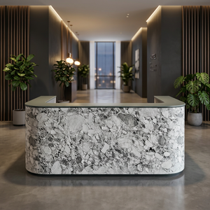 Losa delgada de mármol blanco, chapa de piedra de mármol natural, diseño contemporáneo, revestimiento de pared interior, acabado de superficie duradero - Product Image 1