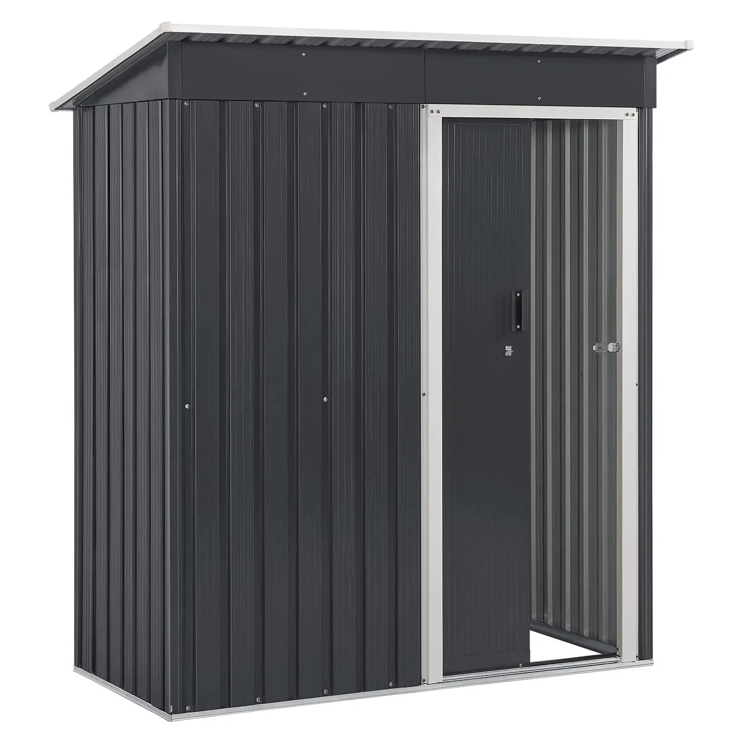 Outdoor House Gardens Tool Tool Waterproof Storage Box Shed Hot Sale Metal Shed Galvanized Steel Grey Customized Size 1 Door