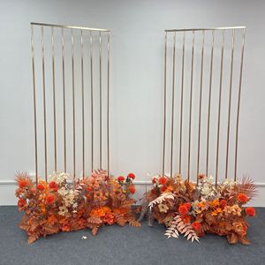 High-quality <b>Wedding</b> Props Large Golden square <b>Frame</b> Road Guide Iron <b>Frame</b> Geometric Romantic Metal Flower Stand - Product Image 5