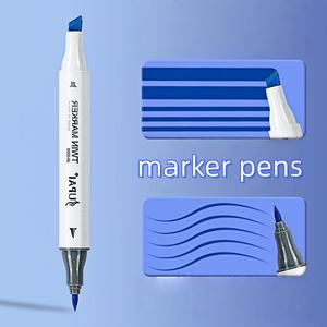 Ensemble de stylos marqueurs à alcool à double pointe de qualité supérieure pour livre de coloriage pour adultes, fournitures scolaires, peinture graffiti, croquis, illustration - Product Image 4