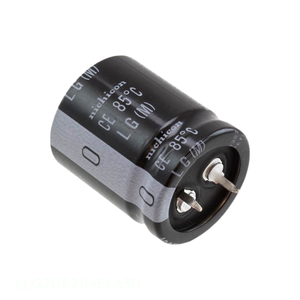 Condensateur à canal traversant 820 uF LLG2D821MELA30 CAP ALUM 820UF 20% 200V SNAP TH - Product Image 1