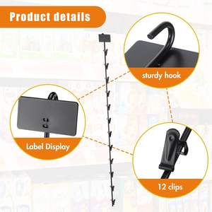 Présentoir suspendu pour supermarché Présentoir en plastique à copeaux métalliques - Product Image 3