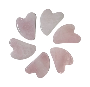 Planche de Gua Sha en jade naturel et en quartz rose pour la réduction de la cellulite, outils de soin de la peau - Product Image 3