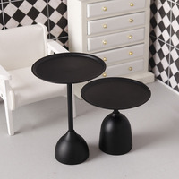 Modèle miniature de table basse géométrique en fer forgé, table à thé ronde, pièces 1:12, meubles pour maison de poupée ob11, bricolage