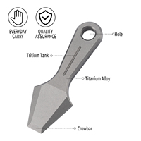 Mini barre de levier en titane robuste pour EDC, OEM ODM, outil multifonction manuel pour porte-clés, outil utilitaire, barre de levier DIY, usage industriel