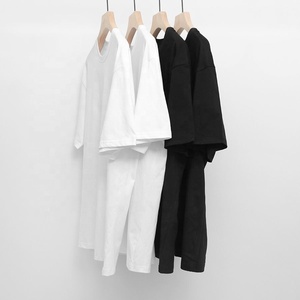 Camiseta de algodón 100% de peso pesado con serigrafía personalizada de alta calidad 240GSM Plain Pro Club Heavyweight Boxy camiseta para hombres - Product Image 2