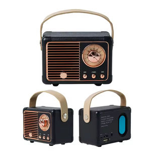 Креативный подарок мини беспроводной ретро динамик FM радио USB музыкальный плеер портативный классический BT динамик с ручной настольный декор - Product Image 2