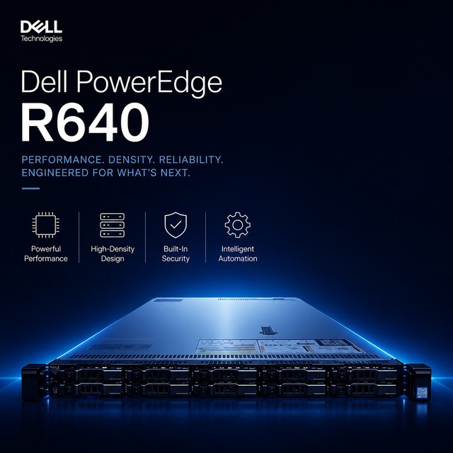 Best Price Dell R640 Server 1U Rack Server Intel Xeon Scalable 2nd Gen 24 DDR4 DIMM Slot Hot Swap Enterprise Server