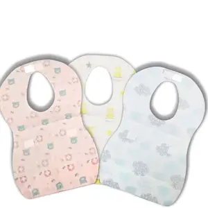 Amazon hot selling disposable baby bib biodegradable paper bibs for baby