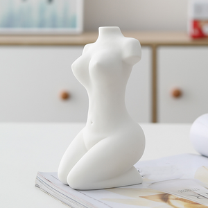 <span class=keywords><strong>Vase</strong></span> en céramique blanc en forme de corps humain, support pour fleurs séchées, <span class=keywords><strong>vase</strong></span> en céramique en forme de <span class=keywords><strong>fesses</strong></span> de femme pour une décoration amusante du salon ou du bureau - Product Image 6
