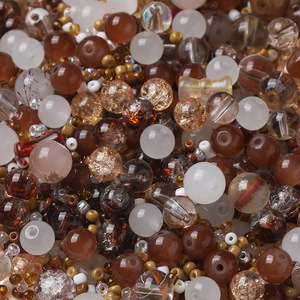 Perles de verre mélangées 3-14 mm, rondes et de formes variées, pour la fabrication de bracelets, accessoires de bijouterie, perles de verre en cristal. - Product Image 2