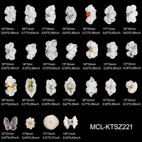 50 pièces/kit Kawaii fait à la main Nail Art résine breloques 3D Design ongles acrylique fleurs