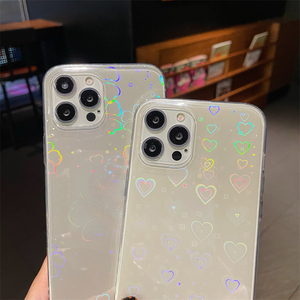 <span class=keywords><strong>Cover</strong></span> per telefono in TPU Glitter Glitter cuore olografico per <span class=keywords><strong>iphone</strong></span> 7 8 x xr 11 12 13 pro max Hearts Rainbow Clear <span class=keywords><strong>cover</strong></span> posteriore - Product Image 5