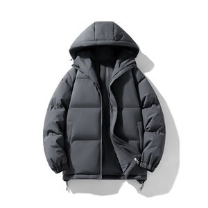 Parka con capucha para hombre, chaqueta acolchada de algodón de corte holgado y grueso para uso informal en invierno. - Product Image 2