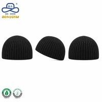 Personnalisation de chapeaux : Bonnet Docker court en tricot côtelé, style Hip Hop, unisexe, hiver, 3 couleurs, pour promotion streetwear, OEM, marque privée