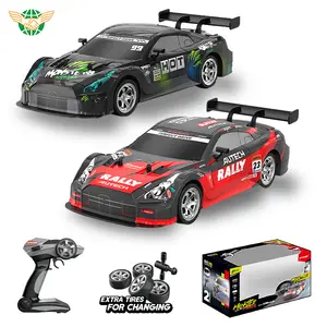 Mobil Remote Control balap olahraga elektrik, mobil RC olahraga skala 1/16 2.4G nirkabel Drift RC LED kecelakaan dan tahan jatuh