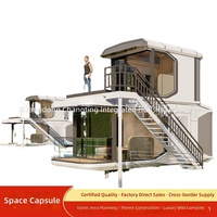 Villa préfabriquée mobile à double étage pour l'extérieur, type capsule spatiale, pour hébergement transfrontalier, Modèle CHANGTING, Guangdong Changting