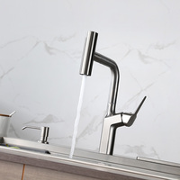 Robinet de cuisine extractible en acier inoxydable 304, robinet de lavabo extractible sans plomb 316, vente chaude sur TikTok, robinet cascade poisson volant