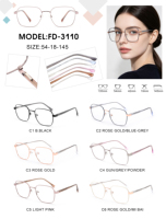 Personnalisation de montures de lunettes en métal haut de gamme, légères, surdimensionnées, vente en gros d'usine pour usage quotidien, OEM/ODM