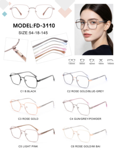 Gafas Metálicas de Alta Gama Personalizables, Montura Óptica Ligera, Gafas de Gran Tamaño, Venta al Por Mayor de Fábrica para Uso Diario, OEM/ODM - Product Image 5