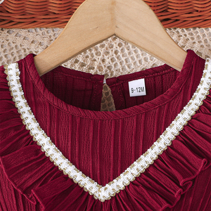 ชุดเดรสตาข่ายทรงเอไลน์ลายใบบัวน่ารักสำหรับเด็กผู้หญิง ระบายอากาศได้ดี เหมาะสำหรับใส่ในชีวิตประจำวันและงานปาร์ตี้ - Product Image 5