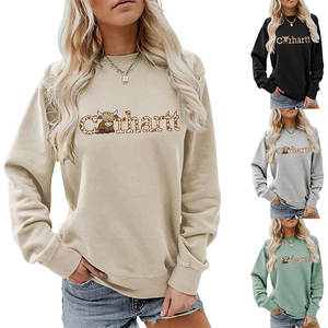 Sweat-shirt imprimé vache et lettre chaud chic pour femme-Tricot confortable et durable non transparent et facile d'entretien pour la mode automne/hiver - Product Image 1