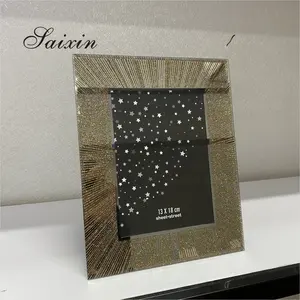 New design manufacturers directly wholesale cheap crystal mirror glass photo frame