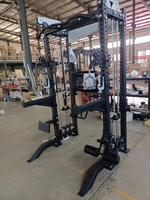 Estación de Entrenamiento Multifuncional de Acero para Gimnasio en Casa, Unisex, con Banco de Sentadillas, Banco de Press y Sistema de Poleas Eléctrico