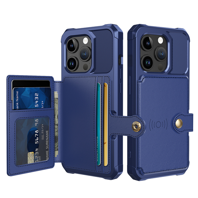Multifunctional Leather Phone case for iPhone 15 14 13 12 11 with Magnetic Card Holder Wallet Phone case for Samsung