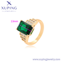 X000702966 Joyería Xuping, Anillo de Moda Elegante y Ecológico de Cobre con Piedras Preciosas para Mujer, Anillo Sencillo y Económico para Boda