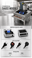 RVS-jamkookpotmixer voor fruitsaus, chocoladesiroop, dessertfabriek, verwerkingsapparatuur leverancier