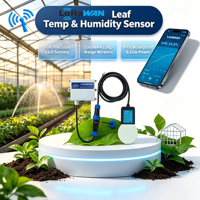 Sensor Suhu dan Kelembapan LoRaWAN Leaf FDR Probe untuk Kanopi, Mikroiklim, Daya Rendah, OTAA Kelas A, Rumah Kaca
