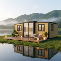 Maison modulaire préfabriquée à 3 chambres et 2 salles de bain, 60m², panneaux sandwich en acier, design moderne, cuisine, salon, usine chinoise
