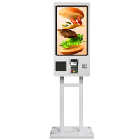 Quiosco de autopedido 21,5 27 32 pulgadas para restaurantes Impresora de 80mm y equipo de publicidad de dispositivos POS