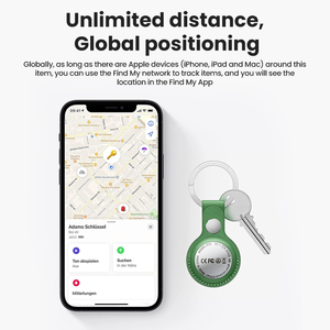 جهاز تتبع THUMBS-UPP67 مقاوم للماء لنظام iOS مع منبه وخاصية العثور على الموقع، جهاز تعقب مضاد للضياع وتحديد المواقع، أصغر جهاز تتبع GPS عالمي للمحفظة - Product Image 2