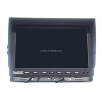 Moniteur de voiture 10,1 pouces de qualité professionnelle avec écran TFT LCD à quatre entrées vidéo et télécommande pour camions et bus