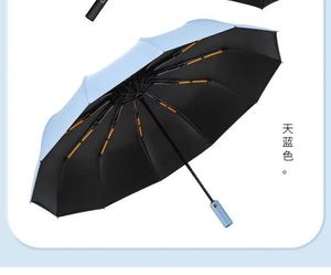 Parapluie publicitaire professionnel entièrement automatique à 24 baleines, avec protection solaire, design pliable et logo personnalisé - Product Image 6