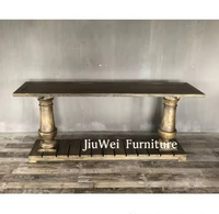 Table console country américaine Table d'appoint moderne de luxe pour le salon Table de couloir Table en bois sculpté