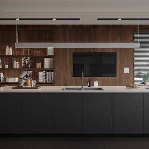 Fabricante Australiano de Cocinas Profesionales, Gabinetes de Cocina Modernos Modulares Blancos de Alto Brillo con Isla de Diseño Redondo - Product Image 5